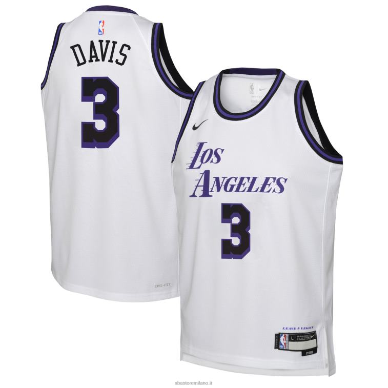 NBA 00F2L18003 los angeles lakers anthony davis nike maglia bianca swingman