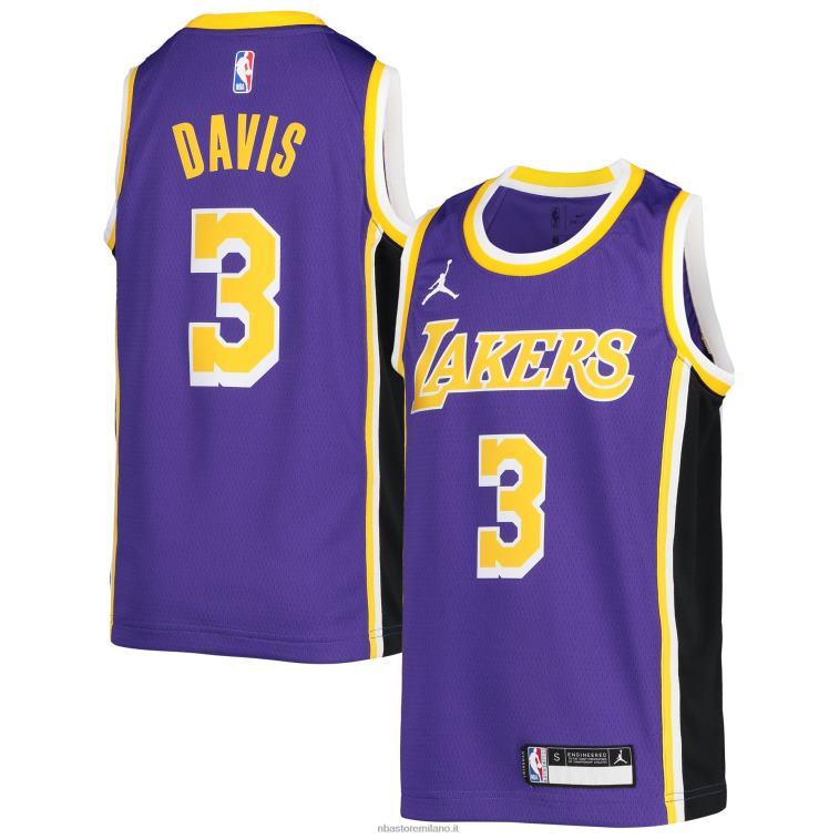NBA 00F2L18065 los angeles lakers anthony davis jordan marca maglia swingman viola