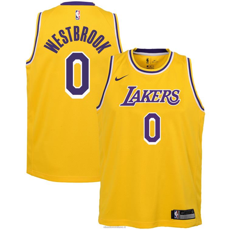 NBA 00F2L18381 maglia los angeles lakers russell westbrook nike gold swingman