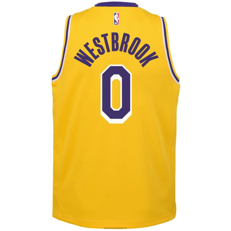 NBA 00F2L18381 maglia los angeles lakers russell westbrook nike gold swingman