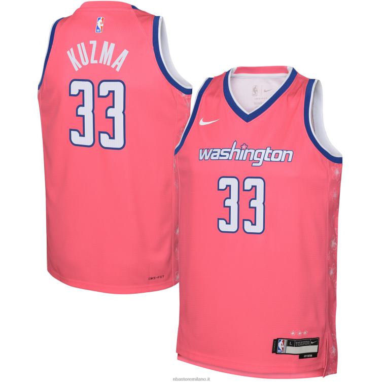 NBA 00F2L16936 Washington Wizards Kyle Kuzma Nike maglia swingman rosa