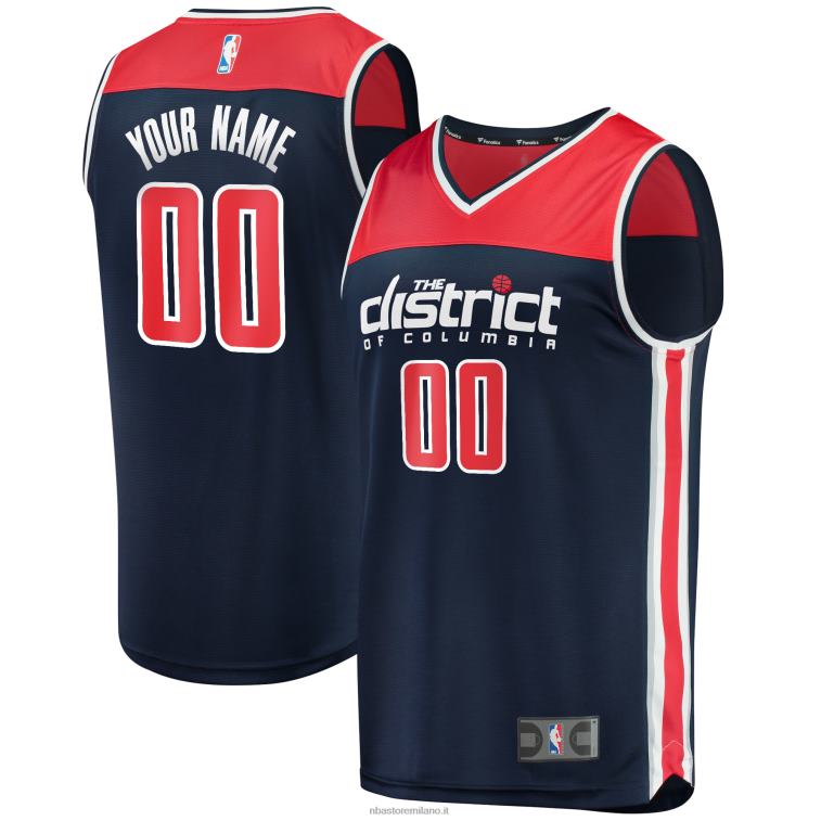 NBA 00F2L17456 Washington Wizards Navy Custom Fast Break Replica Jersey