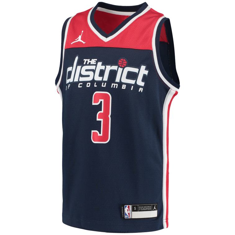 NBA 00F2L17565 Washington Wizards Bradley Beal Jordan Brand Navy Swingman Player Jersey
