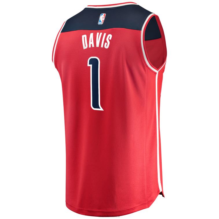 NBA 00F2L17699 Washington Wizards Johnny Davis Red Draft First Round Pick Maglia Fast Break Replica