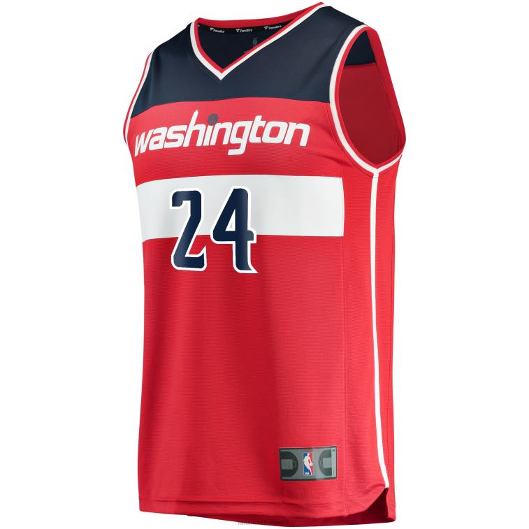 NBA 00F2L17903 Washington Wizards Corey Kispert Red 2021 Draft First Round Pick Fast Break Replica Jersey