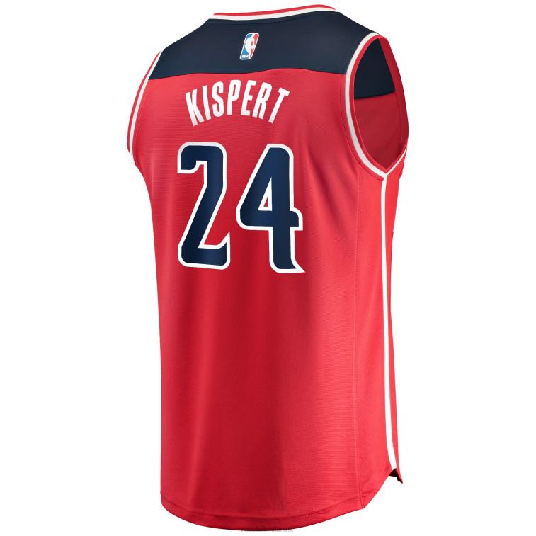 NBA 00F2L17903 Washington Wizards Corey Kispert Red 2021 Draft First Round Pick Fast Break Replica Jersey
