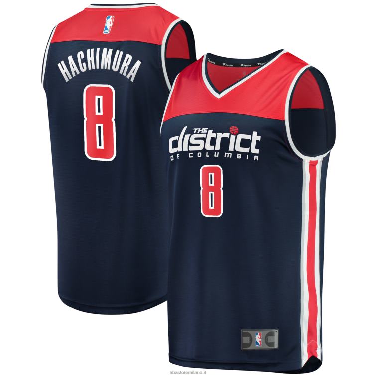 NBA 00F2L19346 Washington Wizards Rui Hachimura Navy Fast Break Replica Player Team Jersey