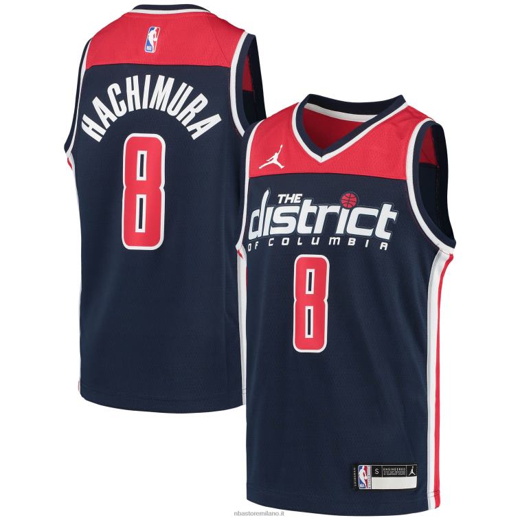 NBA 00F2L19590 Washington Wizards Rui Hachimura Jordan marca maglia da giocatore Swingman Navy