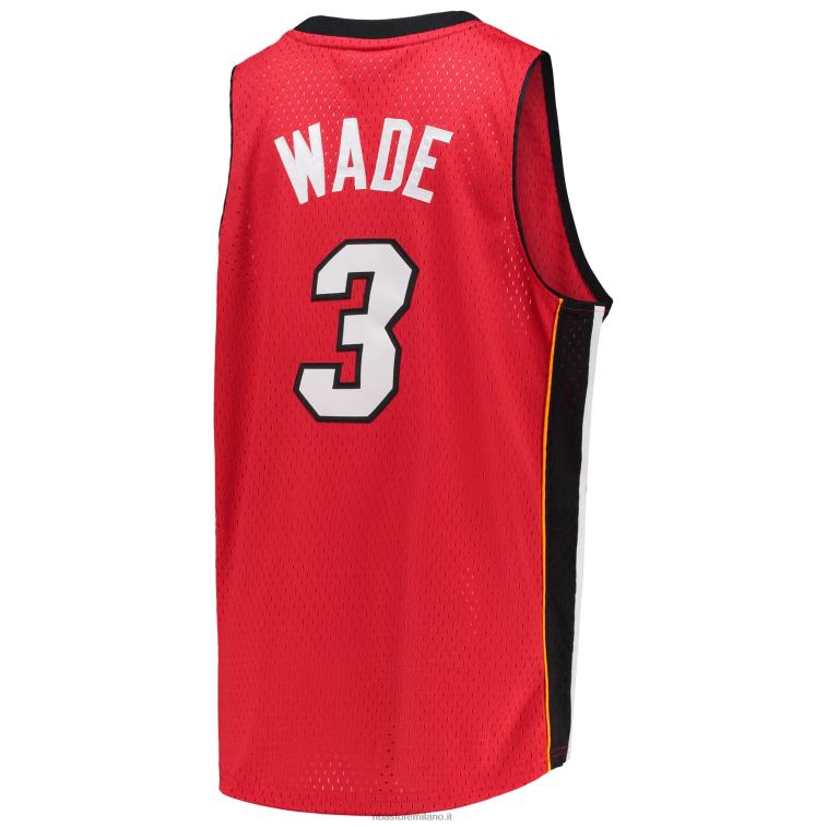 NBA 00F2L16734 Miami Heat Dwyane Wade Mitchell & Ness Red Hardwood Classics Swingman Jersey