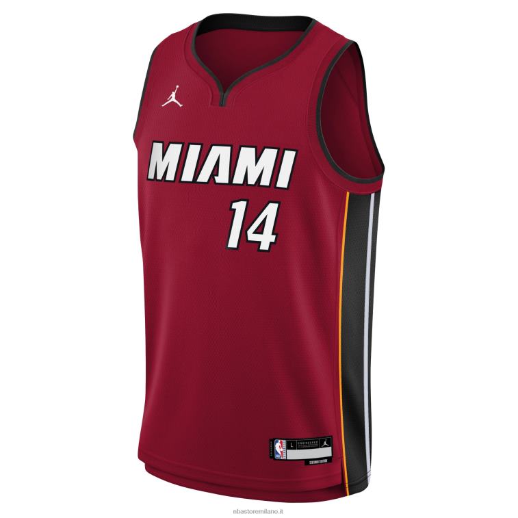 NBA 00F2L16888 miami heat tyler herro jordan marca maglia rossa swingman