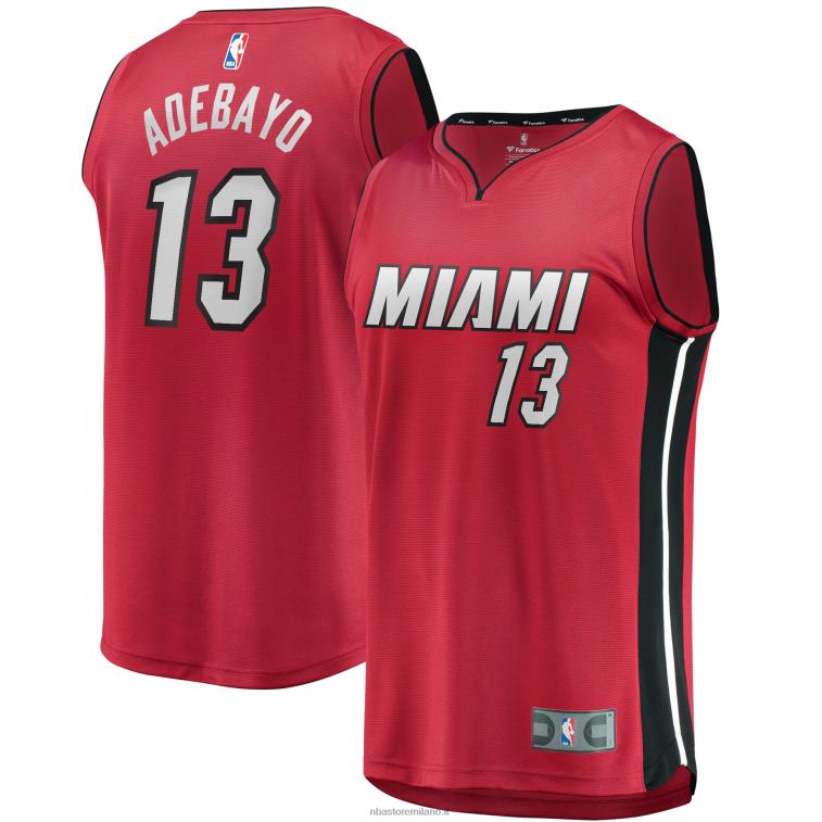 NBA 00F2L17004 miami heat bam adebayo maglia rossa replica giocatore fast break