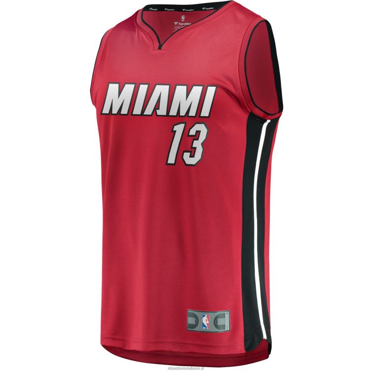 NBA 00F2L17004 miami heat bam adebayo maglia rossa replica giocatore fast break