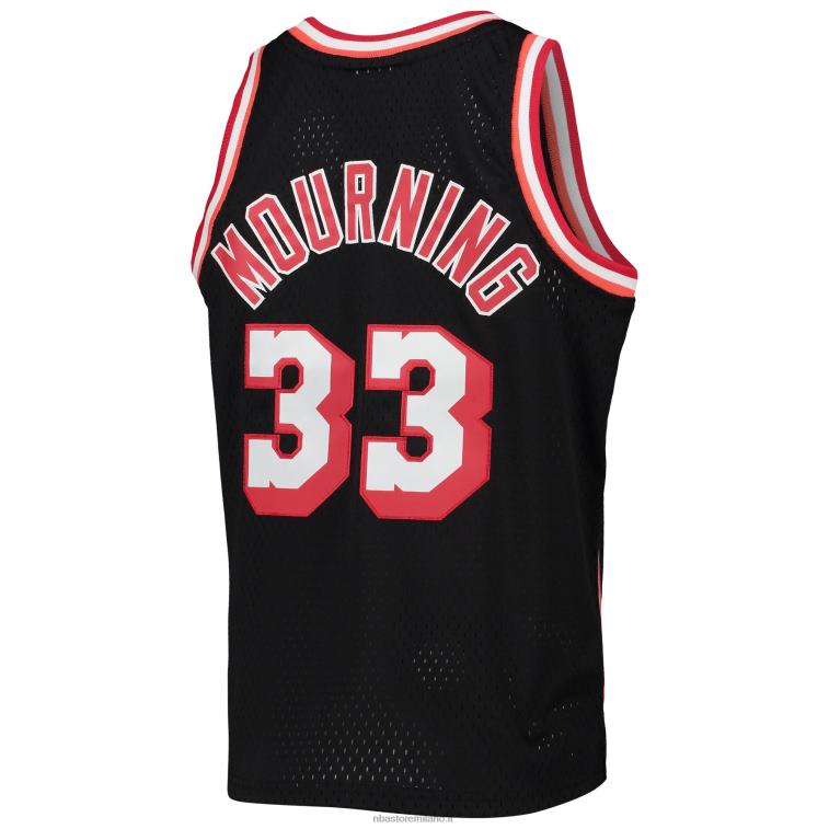 NBA 00F2L17111 miami heat alonzo lutto maglia swingman mitchell & ness black hardwood classics
