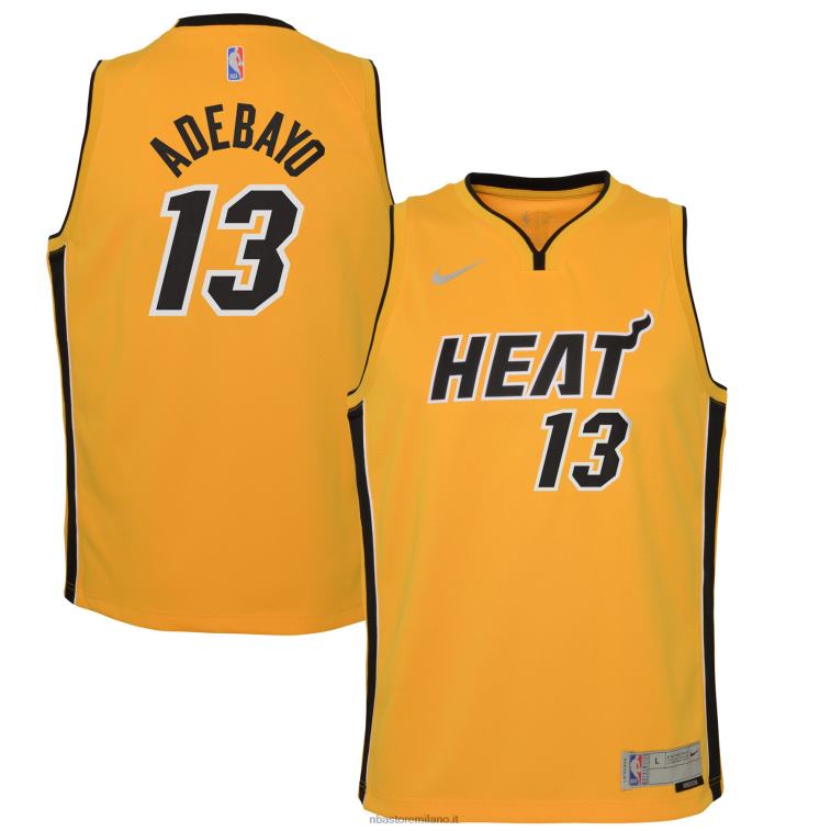 NBA 00F2L17983 Miami Heat Bam Adebayo Nike Trophy Gold Swingman Player Jersey - Edizione Guadagnata