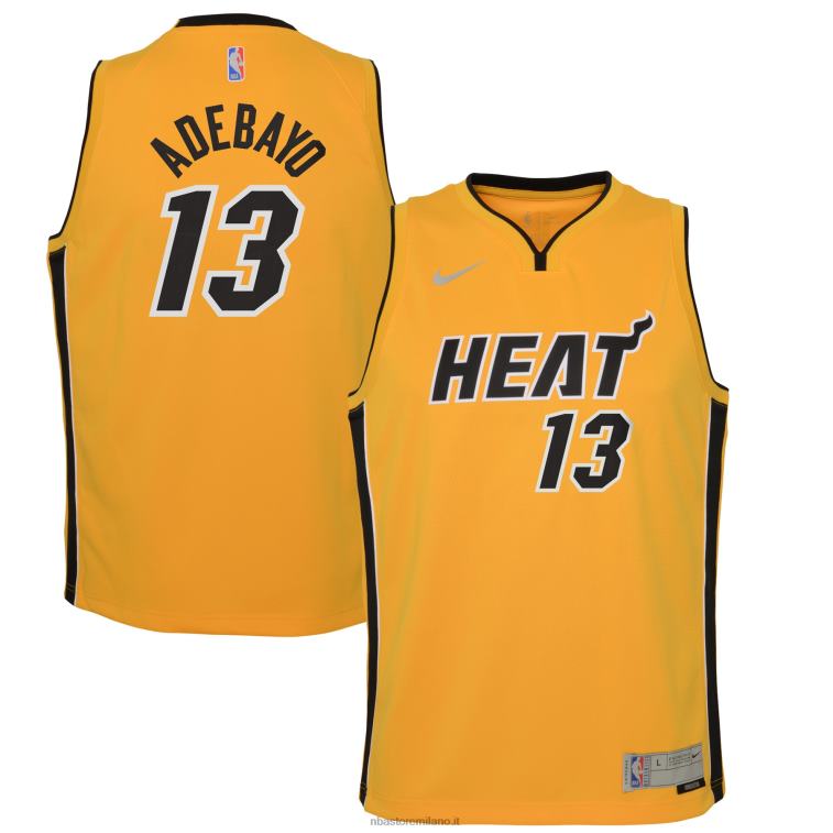 NBA 00F2L17983 Miami Heat Bam Adebayo Nike Trophy Gold Swingman Player Jersey - Edizione Guadagnata