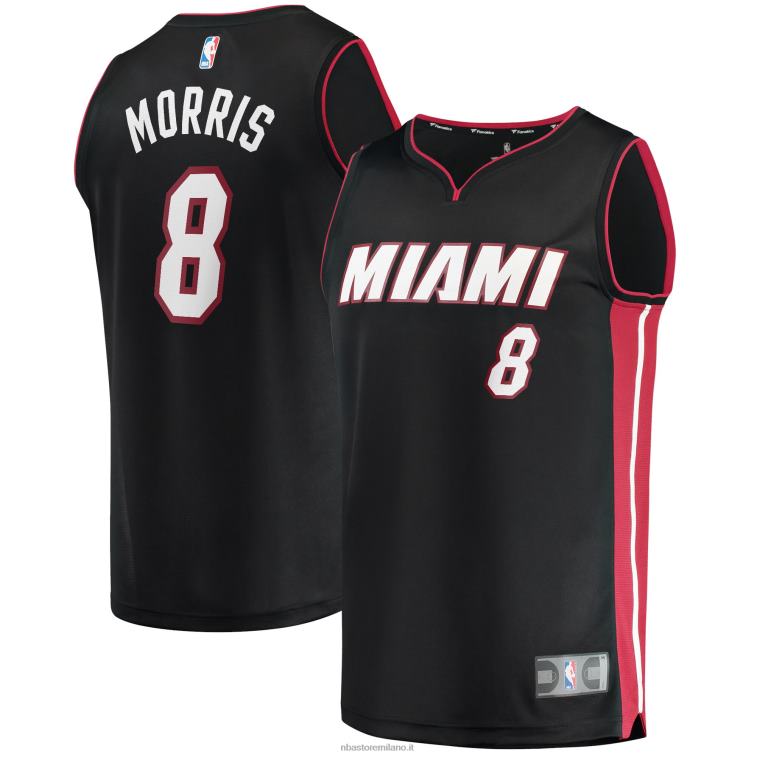 NBA 00F2L18625 miami heat markieff morris maglia nera replica fast break