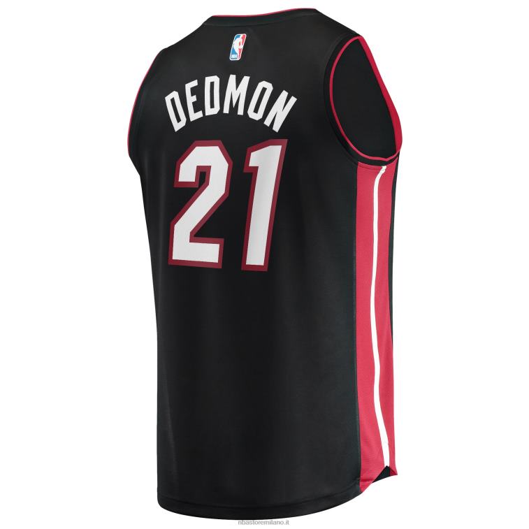 NBA 00F2L19329 miami heat dewayne dedmon maglia replica fast break nera