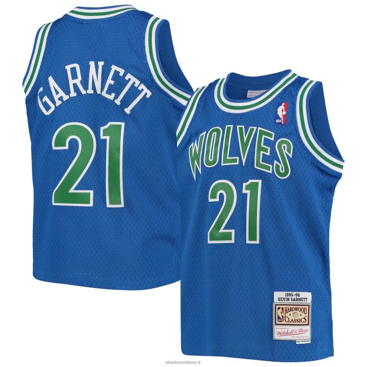 NBA 00F2L16848 Minnesota Timberwolves Kevin Garnett Mitchell & Ness Blue Hardwood Classics Swingman Jersey