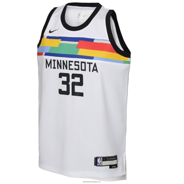 NBA 00F2L18563 Minnesota Timberwolves Karl-Anthony Town Nike maglia bianca swingman