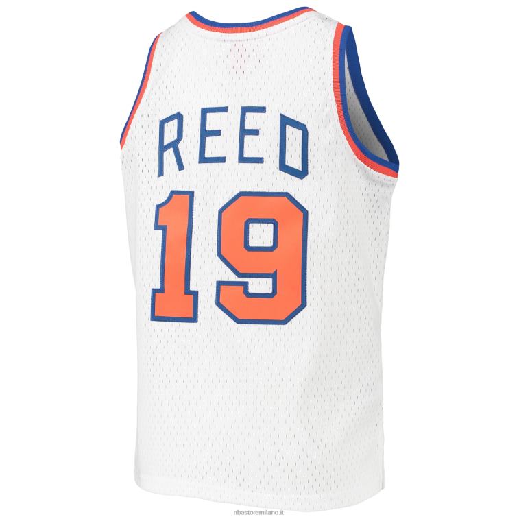 NBA 00F2L16859 maglia swingman new york knicks willis reed mitchell & ness white 1969-70 hardwood classics
