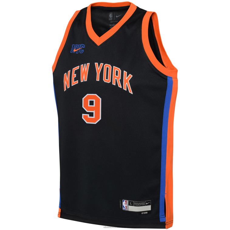 NBA 00F2L17388 new york knicks rj barrett maglia nera swingman nike
