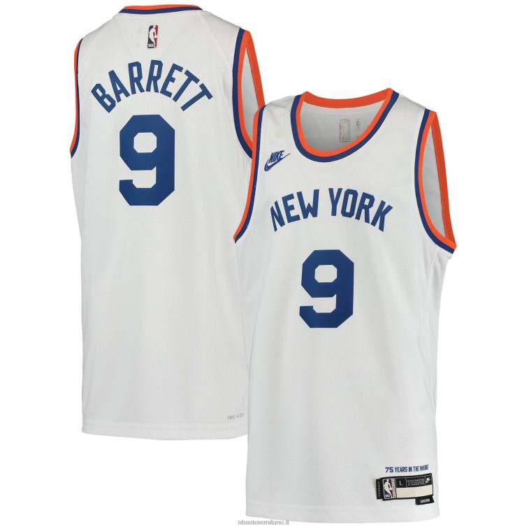 NBA 00F2L17461 New York Knicks rj barrett maglia bianca giocatore swingman nike