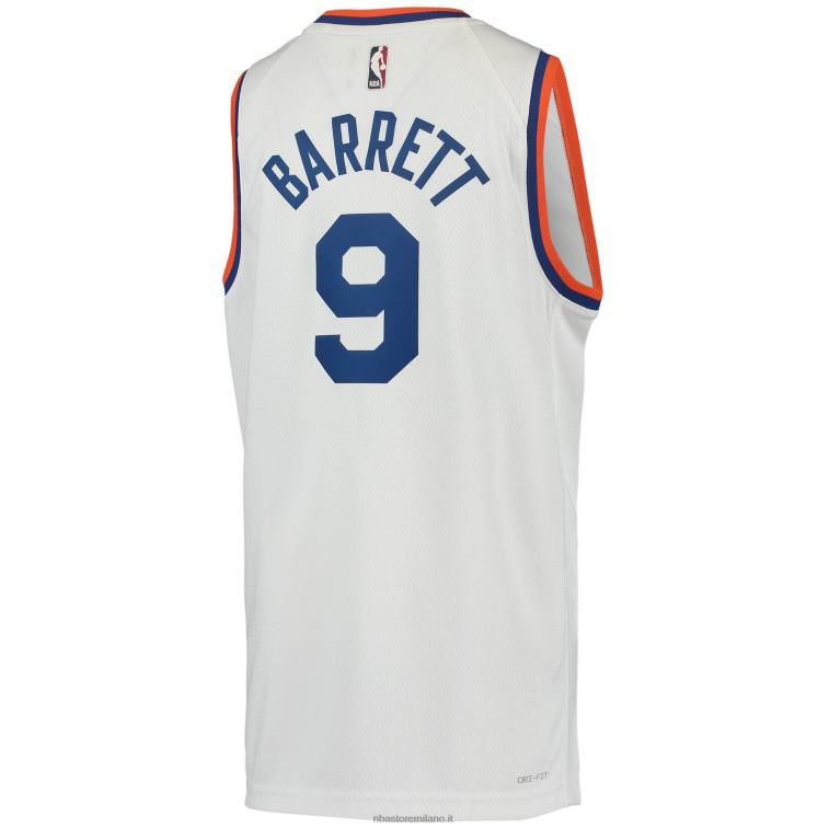 NBA 00F2L17461 New York Knicks rj barrett maglia bianca giocatore swingman nike