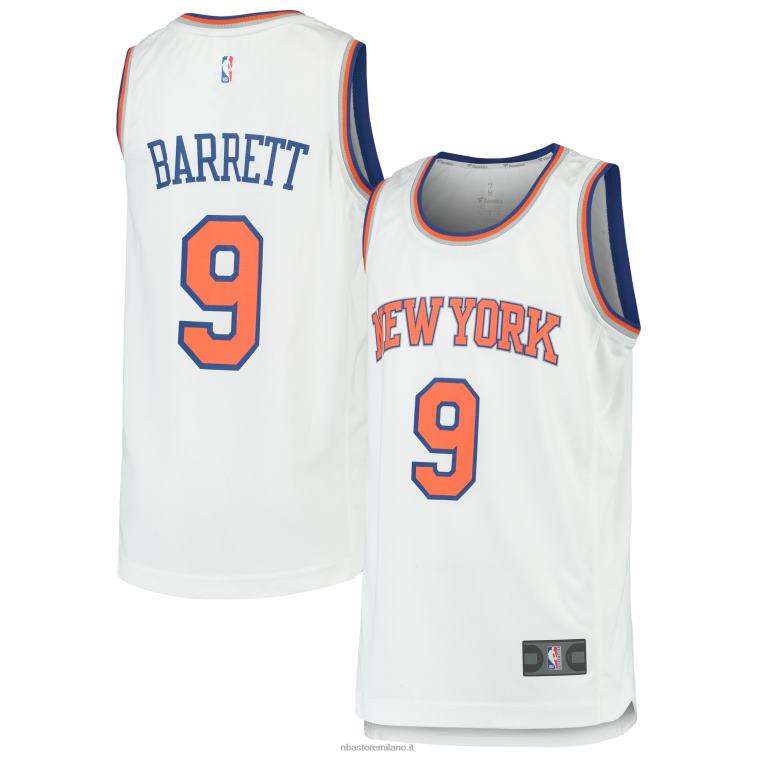 NBA 00F2L17486 New York Knicks RJ Barrett White 2019 Draft First Round Pick Maglia Fast Break Replica
