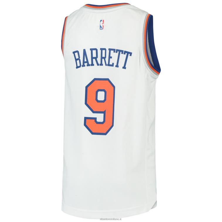 NBA 00F2L17486 New York Knicks RJ Barrett White 2019 Draft First Round Pick Maglia Fast Break Replica