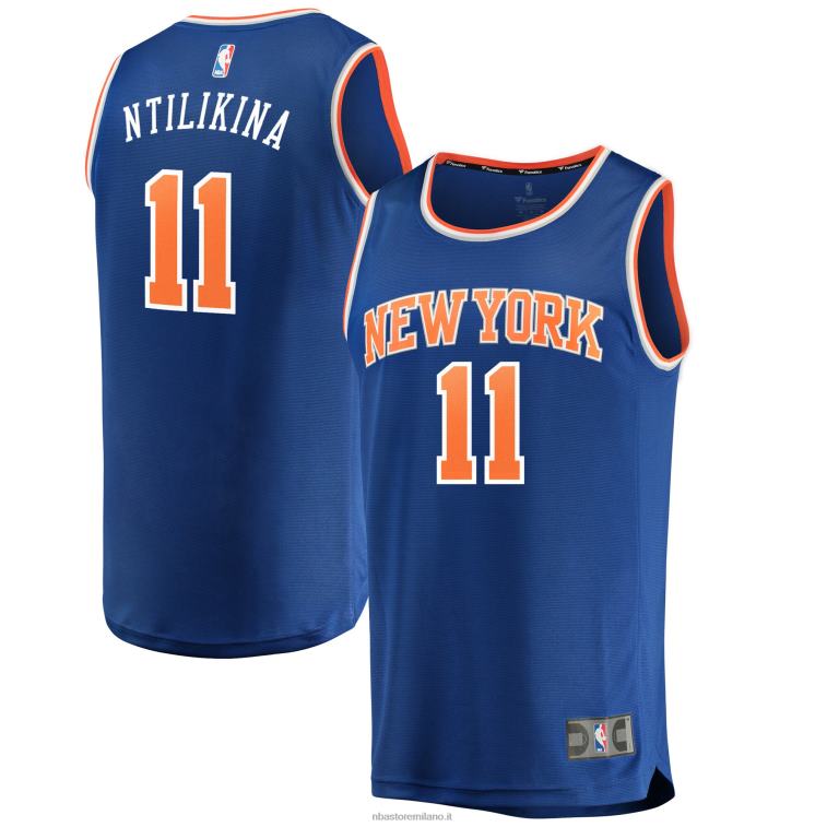 NBA 00F2L17686 Maglia New York Knicks Frank ntilikina Royal Fast Break Replica