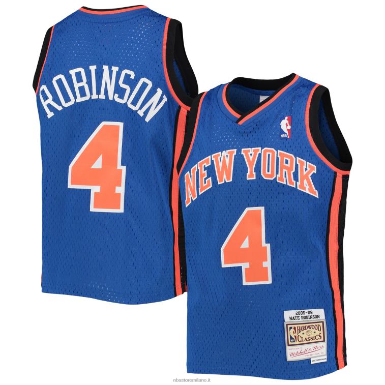 NBA 00F2L17833 maglia swingman dei New York Knicks Nate Robinson Mitchell & Ness Blue Hardwood Classics