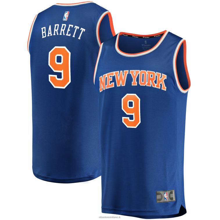 NBA 00F2L17897 New York Knicks rj barrett replica maglia fast break blu
