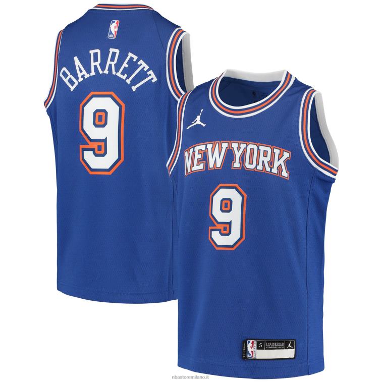 NBA 00F2L18462 New York Knicks rj barrett jordan maglia giocatore swingman blu marca