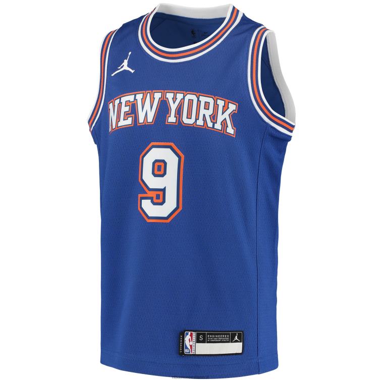 NBA 00F2L18462 New York Knicks rj barrett jordan maglia giocatore swingman blu marca