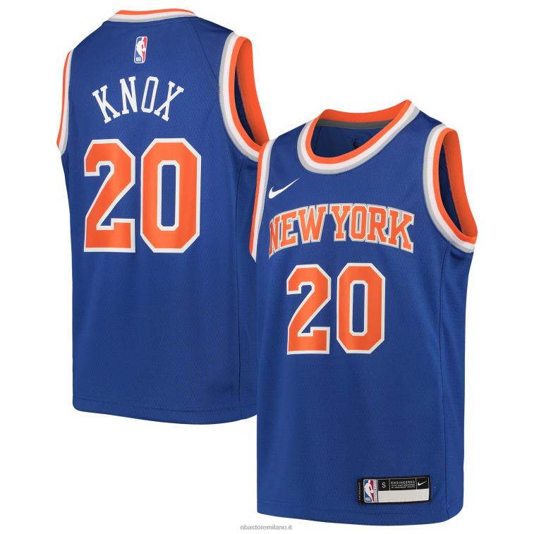 NBA 00F2L19692 new york knicks kevin knox maglia swingman squadra blu nike