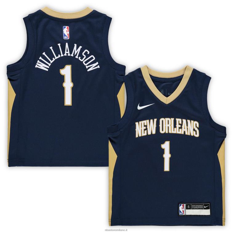 NBA 00F2L16892 prescolare new orleans pellicani zion williamson nike navy replica jersey