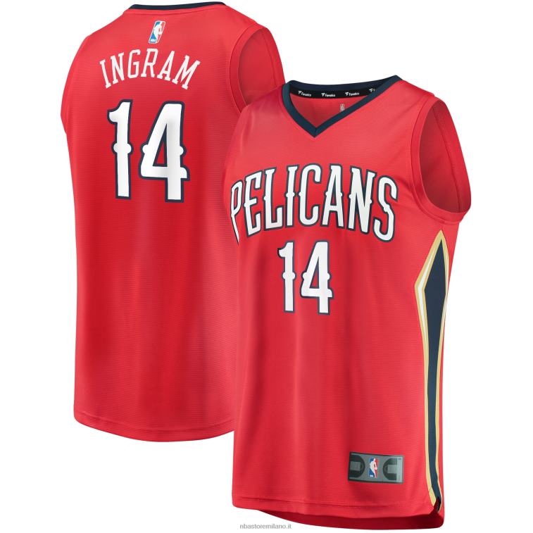 NBA 00F2L16984 new orleans pelicans brandon ingram maglia rossa giocatore fast break