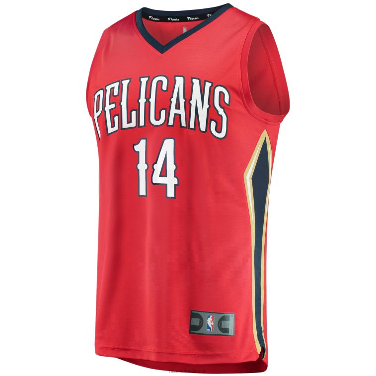 NBA 00F2L16984 new orleans pelicans brandon ingram maglia rossa giocatore fast break
