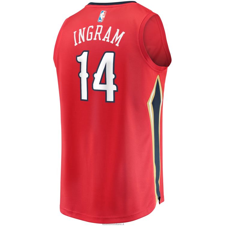 NBA 00F2L16984 new orleans pelicans brandon ingram maglia rossa giocatore fast break
