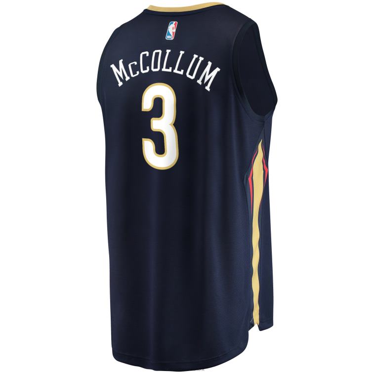 NBA 00F2L17049 new orleans pellicani c.j. Maglia da giocatore Mccollum Navy Fast Break replica