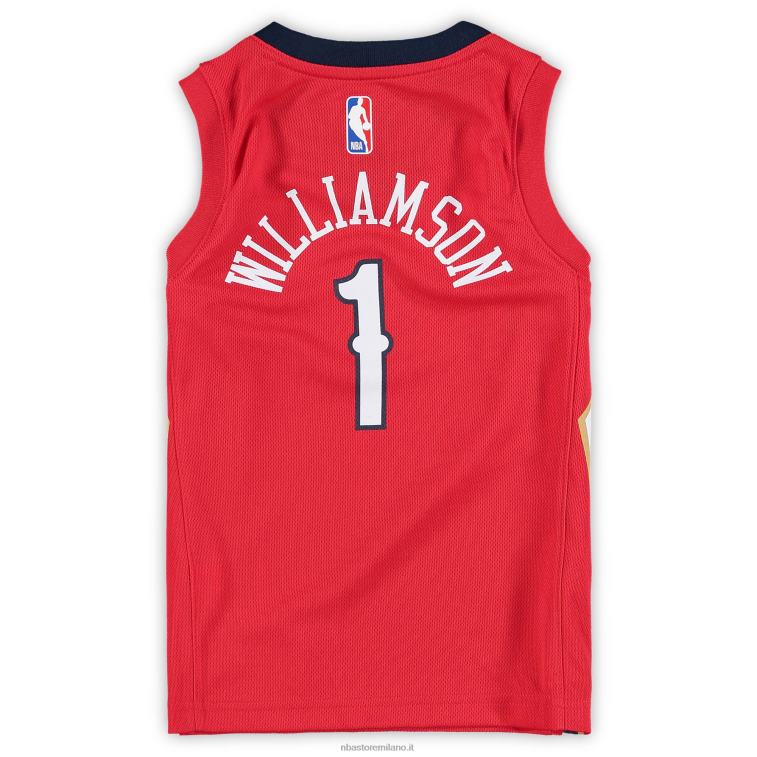 NBA 00F2L17255 prescolare new orleans pellicani zion williamson jordan marca maglia rossa fast break replica