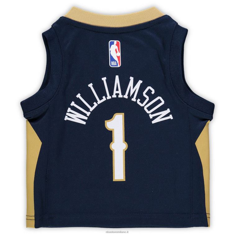 NBA 00F2L17272 new orleans pellicani zion williamson nike replica maglia marina