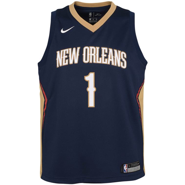 NBA 00F2L17465 new orleans pelicans zion williamson maglia nike navy swingman