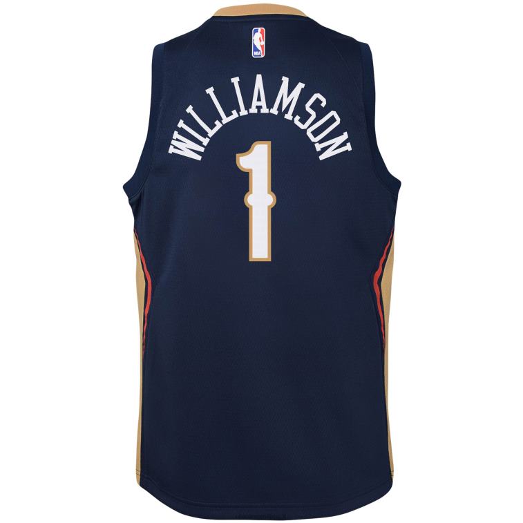 NBA 00F2L17465 new orleans pelicans zion williamson maglia nike navy swingman