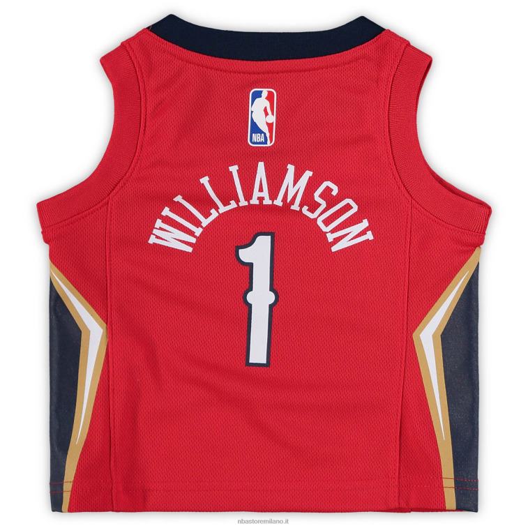 NBA 00F2L17480 new orleans pellicani zion williamson jordan maglia rossa di marca