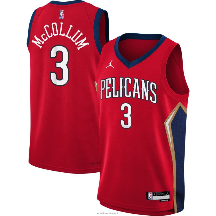 NBA 00F2L18184 new orleans pellicani c.j. maglia swingman rossa marca mccollum jordan