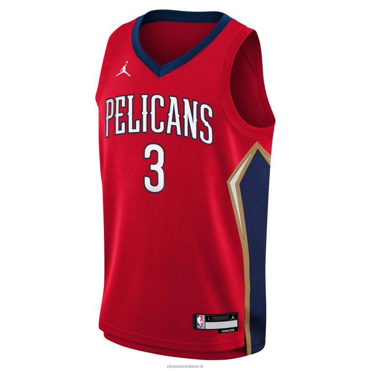 NBA 00F2L18184 new orleans pellicani c.j. maglia swingman rossa marca mccollum jordan