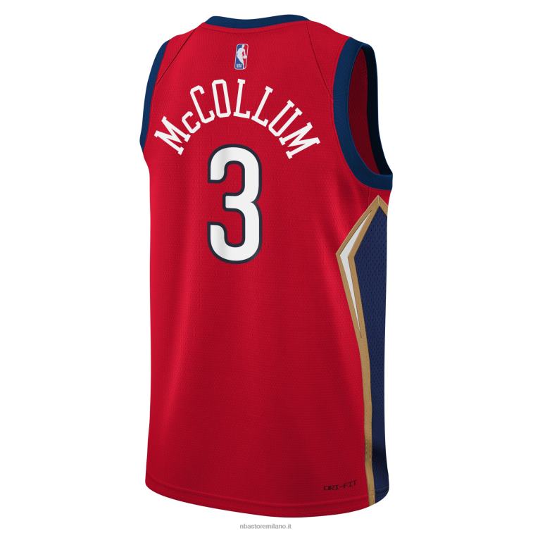 NBA 00F2L18184 new orleans pellicani c.j. maglia swingman rossa marca mccollum jordan