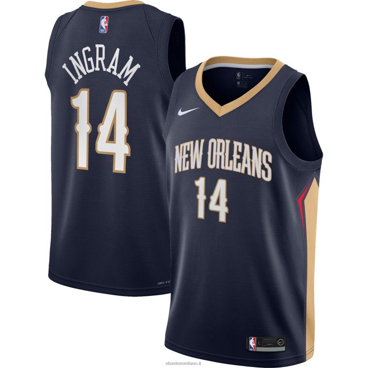 NBA 00F2L18194 new orleans pelicans brandon ingram maglia nike navy swingman