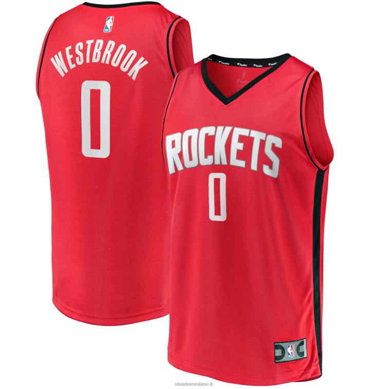 NBA 00F2L17019 houston rockets russell westbrook maglia replica giocatore fast break rosso